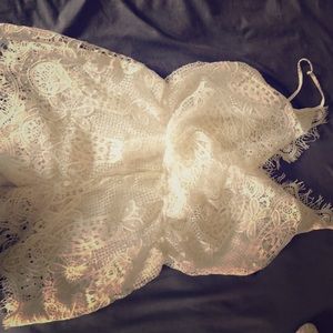 Never worn white lace romper